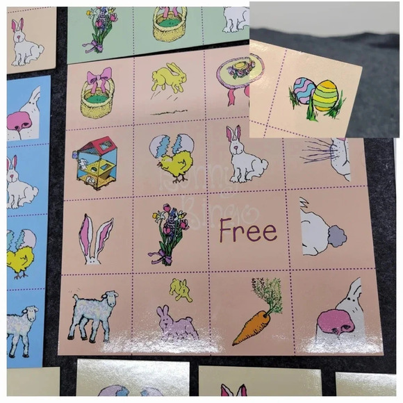 π΄3/$15π΄ Cute Vintage Easter Bingo Game - Picture 11 of 16